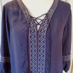 Knox Rose boho embroidered top